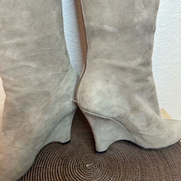 Kate Spade tall suede wedge boots - Picture 2 of 8